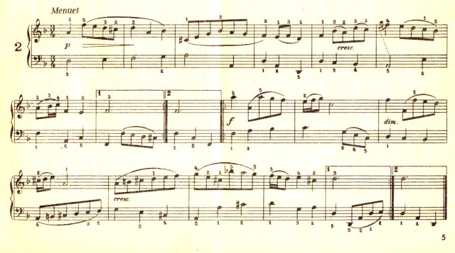Menuetul 2 pentru Anna Magdalena Bach