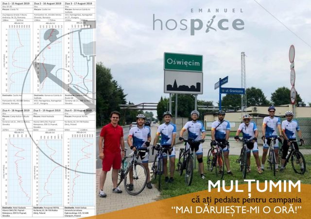 de la stînga spre dreapta: Corneliu Holhoș (asistență rutieră), Ionuț Simuțiu (Oradea), Paul Tarce (Timișoara), Cosmin Golban (Oradea), Vasi Szeman (Arad), Gică Blidariu (Oțelu Roșu - 63 de ani, seniorul grupului), Beniamin Ciucle (Timișoara) și Beniamin Buciuman (Munchen)